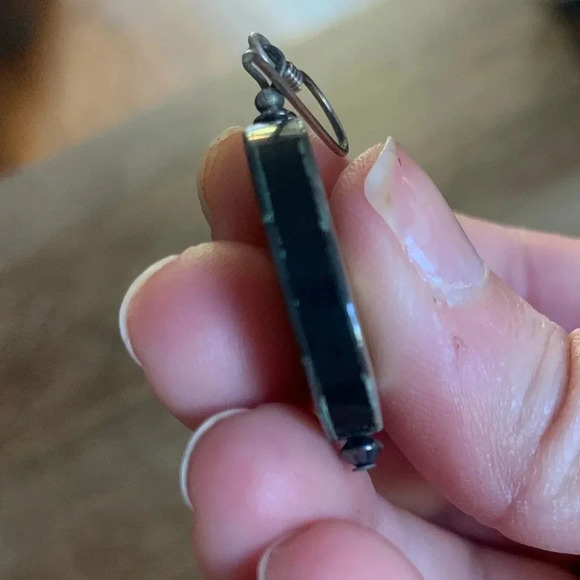 Abalone Shell Oval Dangle Drop Earrings - Picture 2 of 3